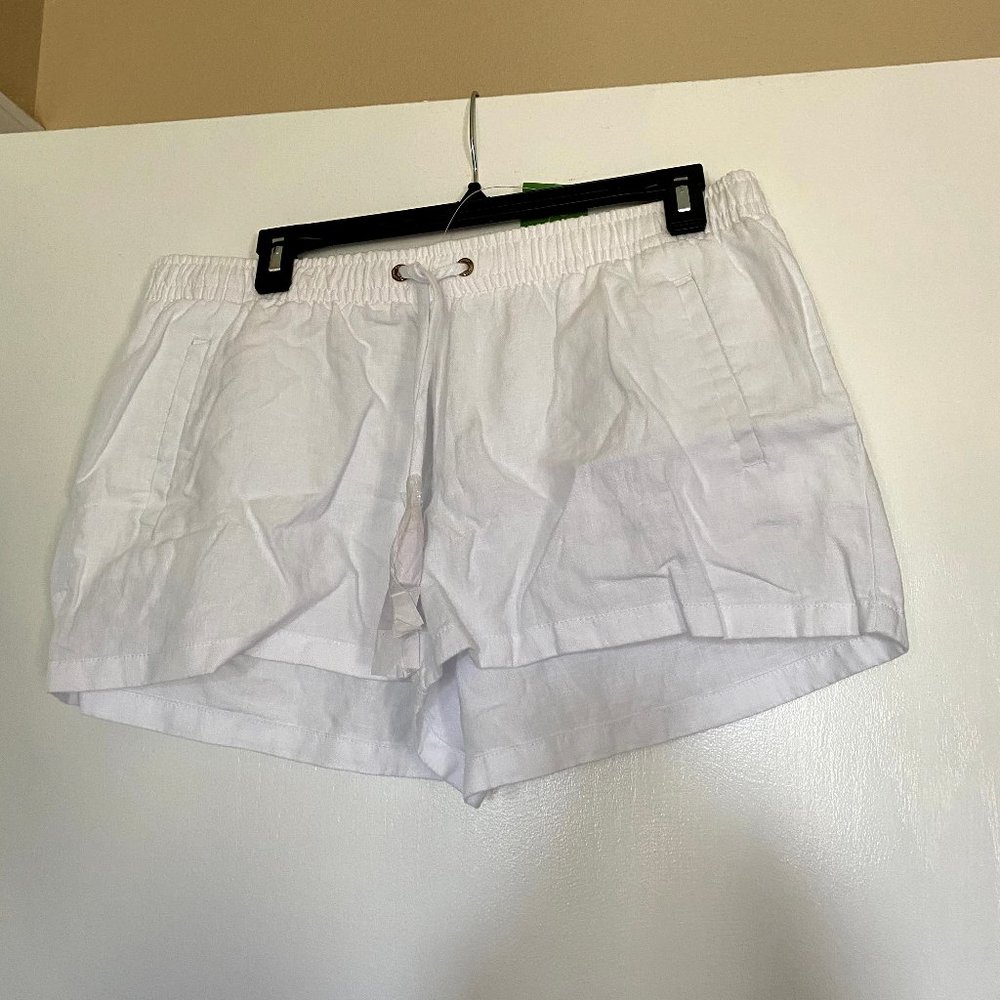 Lily Pulitzer White Beach Shorts Size Large L NWT